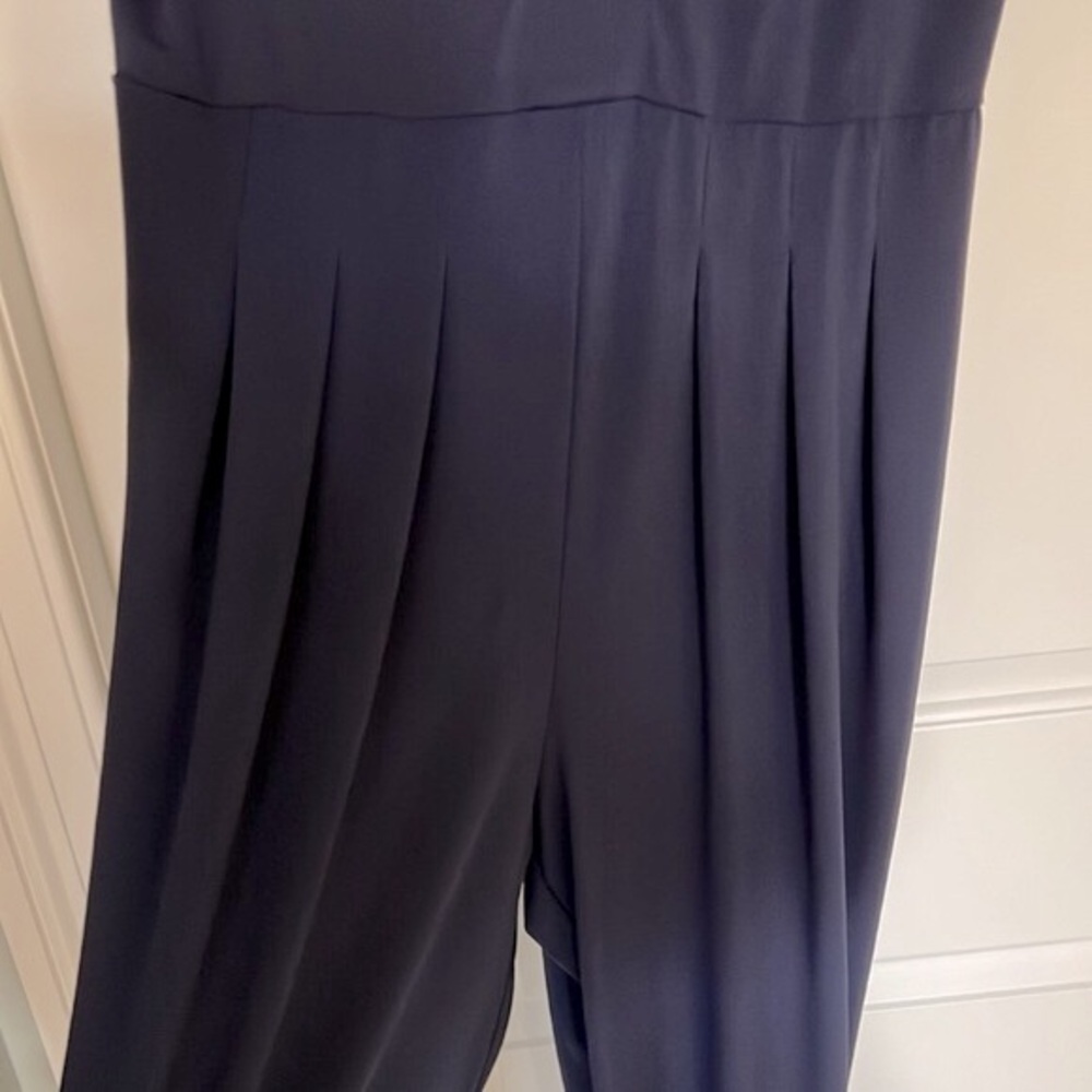❌SOLD❌NWT [Gap] Navy Blue Gathered Wide-Leg Bat Wing Jumpsuit Womens Medium/Tall - Picture 7 of 10